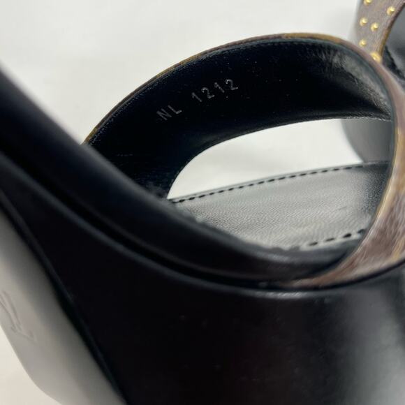 Louis Vuitton Afterglow LV Studded Monogram Platform Sandal High Heel size 40 EU - Picture 8 of 8
